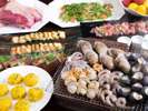 大人気のバイキング★今月のメインは・・・旬な海鮮の炭火焼!!