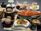 季節会席『蟹づくし会席』蟹料理5品『釜飯』『茶碗蒸し』『1匹浜蒸し』『蟹刺し』『グラタン』