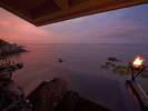 天海の湯・露天風呂(夕景)