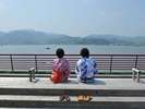 ☆湯めぐり湖道☆【足湯】湖上露天風呂屋上からは東郷湖が一望できます♪