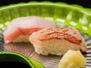 金目鯛のお寿司(生と炙りで)