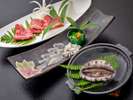 ■3大美味■活き鮑・ふぐ刺し・黒毛和牛(イメージ)