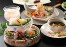 2018「夏の御献立・納涼」お造り・「名物」三段肉の吉野くず・前菜