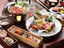【夕食一例】飛騨牛と飛騨豚の食べ比べ会席コース