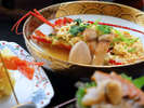 早秋の松茸会席(伊勢海老具足煮)