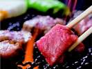 飛騨牛サイコロステーキはじゅ~ッとお好みの焼き加減で(一例)