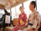 道後温泉本館周辺~当館を約12~13分間隔で無料周遊のレトロバス.