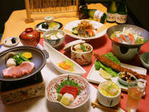 【秋の楽彩会席】「鮭味噌鍋」「和豚陶板焼き」「和野菜ビーフシチュー」