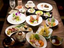 半露天風呂付★離れ宿プラン 創作フルコース料理一例 ※季節により食材が異なります