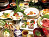 千姫御膳（2011年8月の一例）季節感溢れる和食をベースに、洋食が絶妙のハーモニーを奏でます。