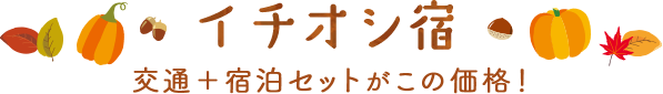 イチオシ宿 交通+宿泊セットがこの価格!