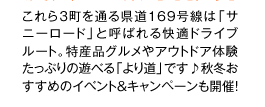 3ʂ錧169́uTj[[hvƌĂ΂KhCu[gBYiOAEghǍՂ̗Vׂu蓹vłH~߂̃CxgLy[JÁI