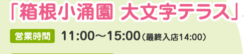 uO 啶eXv cƎ 11:00`15:00iŏIX14:00j