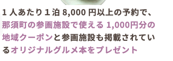 1lP8,000 ~ȏ̗\ŁAߐ{̎Q{݂Ŏg1,000~̒nN[|ƎQ{݂fڂĂIWiO{v[g