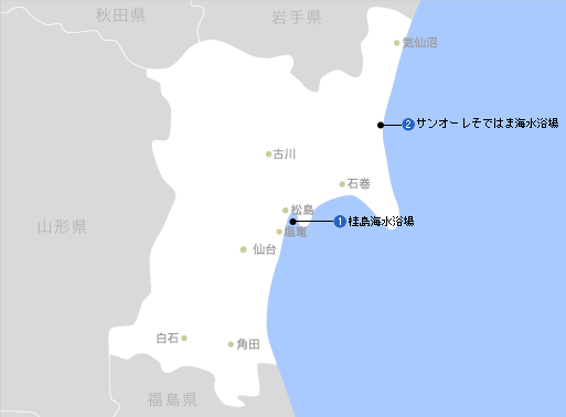 宮城海水浴場マップ