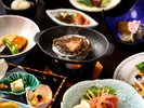 鮑の踊り焼の夕食御膳（料理例）※写真はイメージとなります。