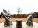 【館内】可愛いうさぎちゃんたちが餅つき♪