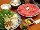 グループ様で食べても美味しい人気のメニュー牛肉のすき焼き