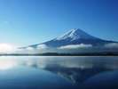冬の富士山と逆さ富士