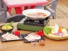 沖縄県産あぐー豚と与那国産島唐辛子のピリ辛鍋