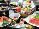 【舟盛＋ズワイ蟹＋鮑＋黒毛和牛】基本会席　(1)