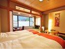 2024年冬よりスタート和モダン（ツイン）定員２～3名、畳のお部屋にベッド2台（+お布団1組）のお部屋です