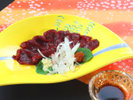 #別注料理【会津名物　桜刺し（馬刺し）】とろけるような赤身のお肉が特徴です