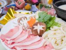 *霧降高原豚の豆乳しゃぶしゃぶ会席/たっぷりのお野菜と栃木県産の豚肉をヘルシーな豆乳鍋で