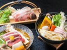 【選べる3つのお鍋◆花宴御膳の一例】「ほうとう」「鴨鍋」「豚しゃぶ」の3種類の中からお選びください-ja