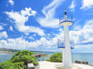 【フォトジェニックスポット】灯台　沖縄のホテル敷地内に灯台があるのは珍しい！