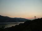 船折瀬戸から眺める夕暮れ時の「伯方・大島大橋」