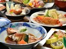 【メイン料理セレクト(2)】特大車エビフライ＆煮魚付（一例）