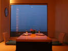 プライベートな空間でお食事を愉しめる個室料亭「磯辺亭」で淡路島の山海の幸をあしらった季節の会席料理を