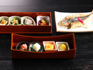 【ご朝食】お重料理と焼き魚(イメージ)