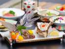 【料理例】夏季限定「飛魚＆生岩牡蠣」メインの料理コース