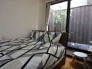 京の宿西大路familie　客室のベッドです。