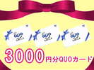 「QUOカード」3000円分付き♪