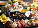 じゃらんアワード2023【じゃらん編集長が選ぶ　元気な地域大賞】を受賞した「長州海鮮うにしゃぶ会席」一例