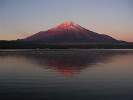 冬の富士の朝焼け