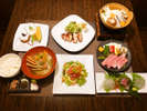 鳥取大山フルコースディナー。四季折々旬の食材を使用しています。