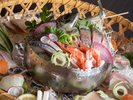 贅沢お造りをご堪能いただける海鮮料理えいたろうのアップグレード会席。