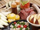 【夕食】淡路牛と淡路産のお野菜をふんだんに使用したグランピングBBQコース