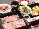 *【食事】バーム豚と近江牛ステーキコース