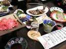 ・お食事／　その日に捕れたイチオシ食材で作ります