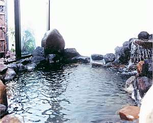 天然温泉の岩風呂