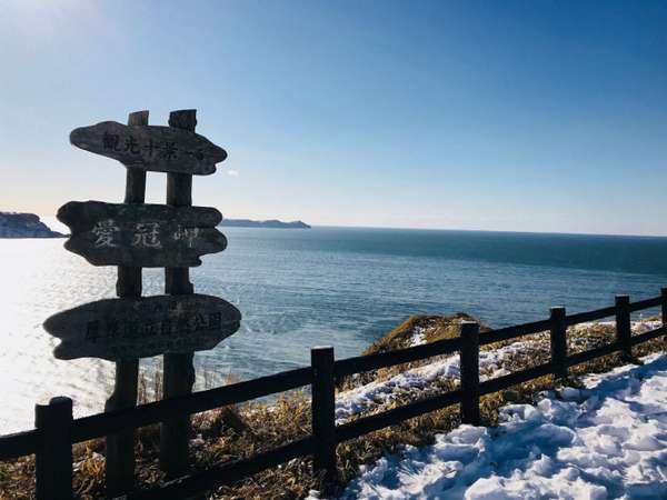 絶景を望む　愛冠岬