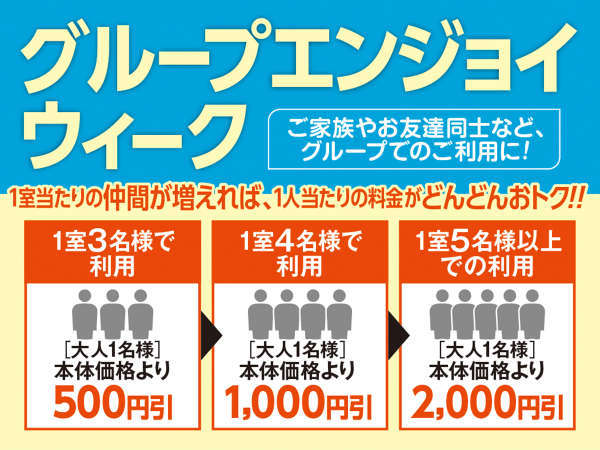 伊東園ホテル土肥のプラン「【グループエンジョイウィーク】グループ利用がお得なプラン！１泊２食付バイキング！」