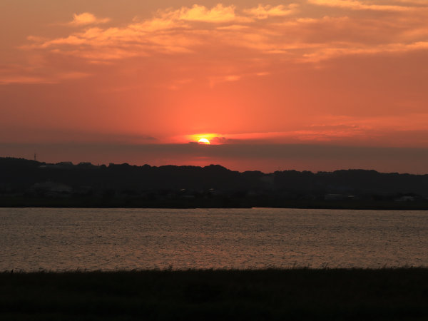 ＃利根川に沈む夕日は格別な景色