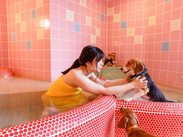 【家族風呂】ペットと一緒に入浴できる貸切風呂もございます。