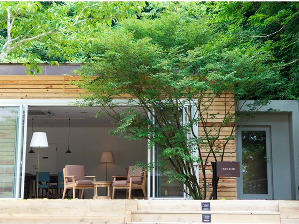 【FREE BIRD】箱根の大自然に囲まれたリゾートで、自分なりのペースで読書や仕事に打ち込めます。